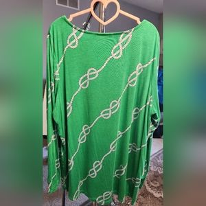 Belle Kim Gravel Green Long Sleeve top